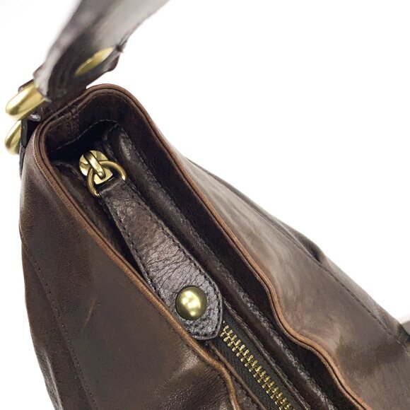 COACH Madison Brown Shimmery Leather Hobo/Shoulder Bag - H0868-13250P - Picture 10 of 16